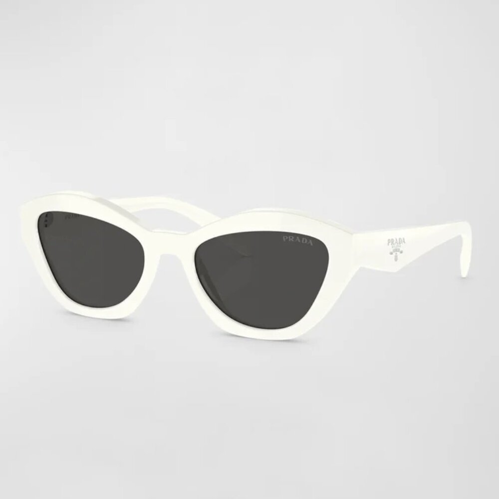 Prada Triangle Logo Acetate Butterfly Sunglasses